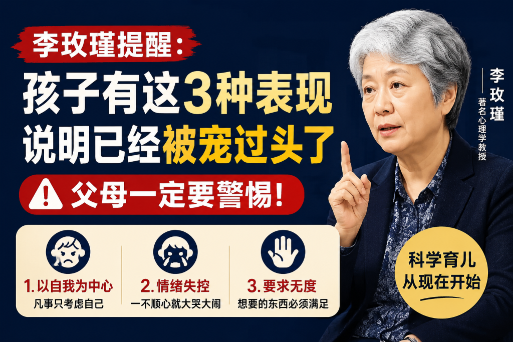 图片[1]-李玫瑾提醒：孩子有这3种表现，说明已经被宠过头了，父母一定要警惕!-苏小兵家庭教育