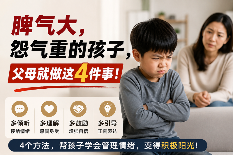 苏老师：脾气大，怨气重的孩子，父母就做这4件事！-苏小兵家庭教育