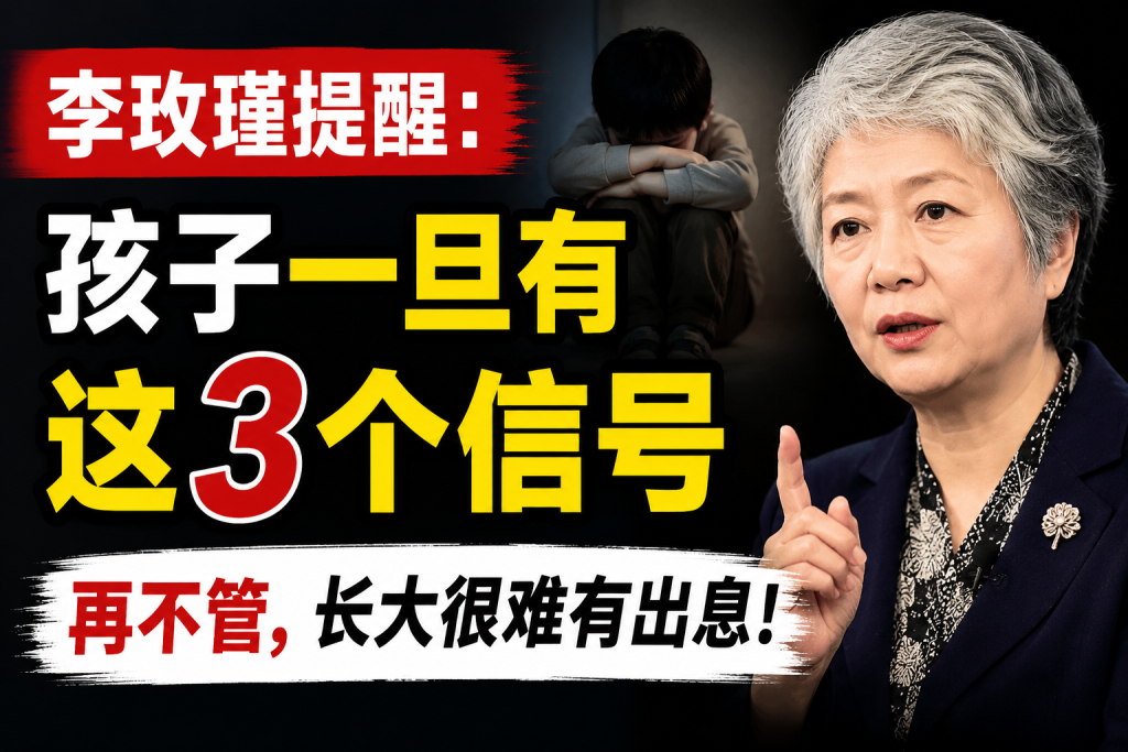 图片[1]-苏老师：李玫瑾提醒：孩子一旦有这3个信号，再不管，长大很难有出息！-苏小兵家庭教育