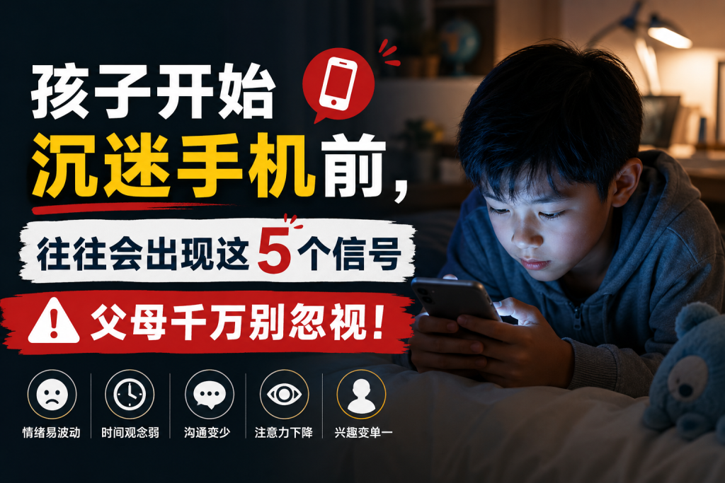 图片[1]-苏老师：孩子开始沉迷手机前，往往会出现这5个信号，父母千万别忽视!-苏小兵家庭教育