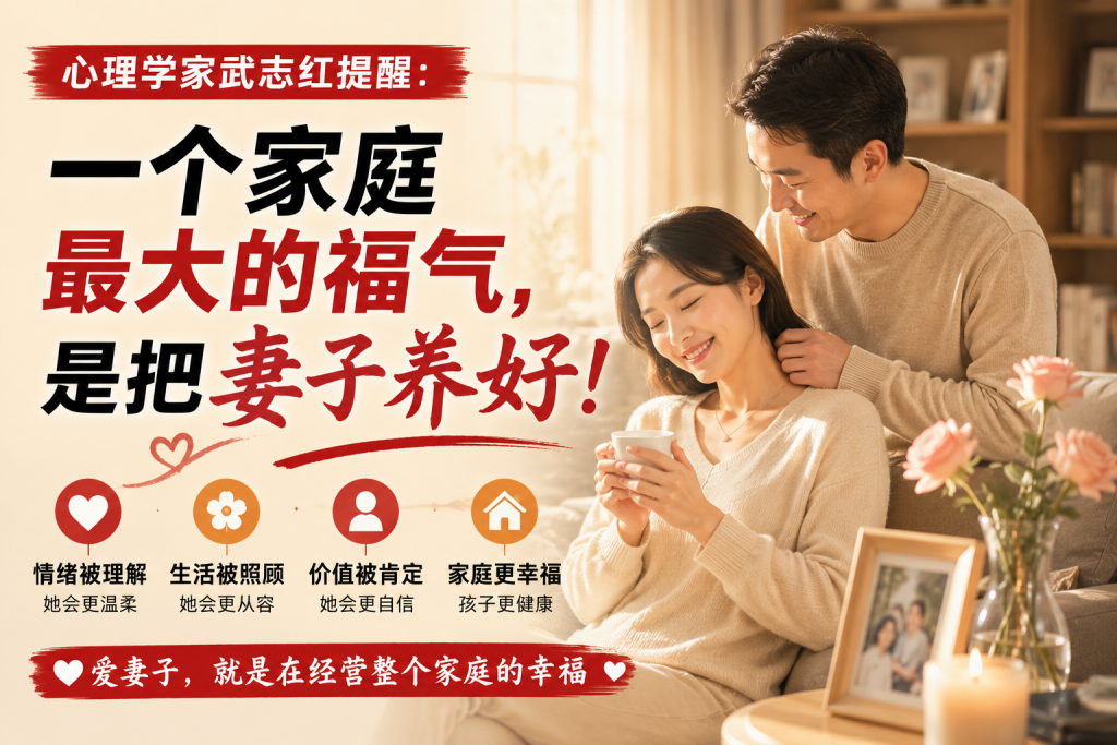 图片[1]-心理学家武志红提醒：一个家庭最大的福气，是把妻子养好!-苏小兵家庭教育