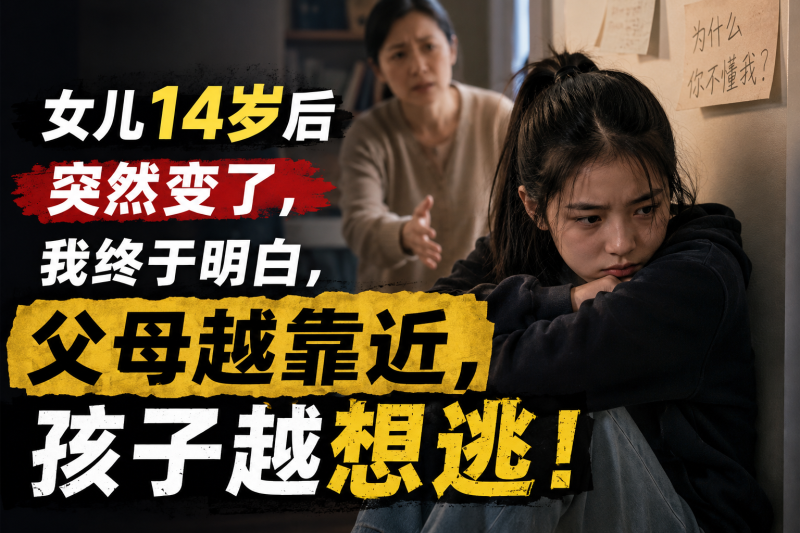 苏老师：女儿14岁后突然变了，我终于明白，父母越靠近，孩子越想逃！-苏小兵家庭教育