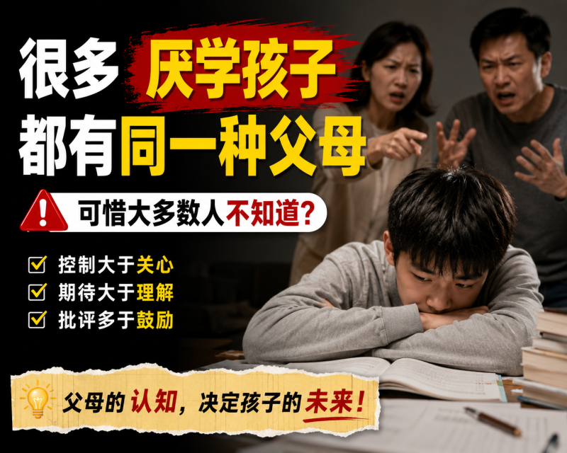 苏老师：很多厌学孩子都有同一种父母，可惜大多数人不知道?-苏小兵家庭教育