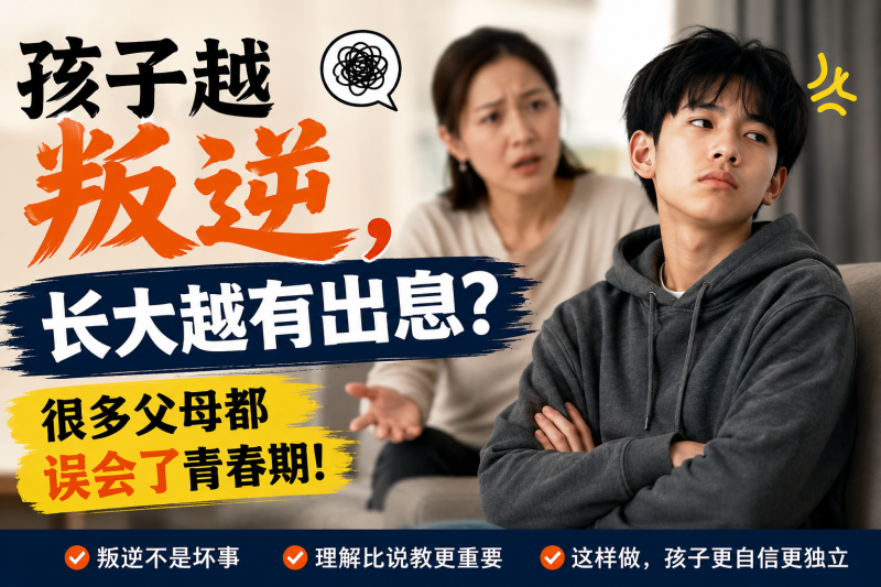 苏老师：孩子越叛逆，长大越有出息？很多父母都误会了青春期！-苏小兵家庭教育