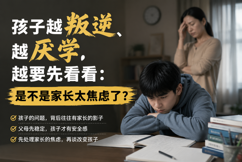 图片[1]-苏老师：孩子越叛逆、越厌学，越要先看看，是不是家长太焦虑了？-苏小兵家庭教育